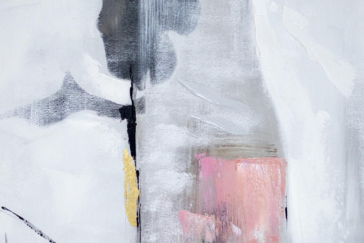 ACRYLBILD HANDGEMALT 82,5/122,5 cm - Weiß, Textil (82.5/122.5cm) - KUNSTLOFT
