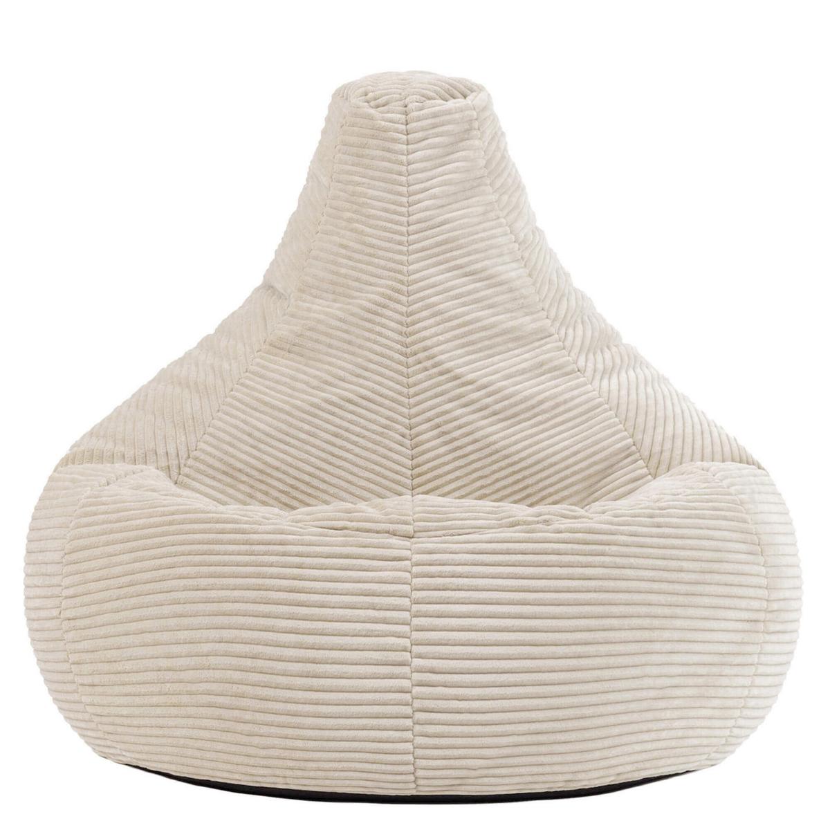 SITZSACK Sessel aus Cord 2-tlg. - Beige, Textil (82/76/82cm) - icon