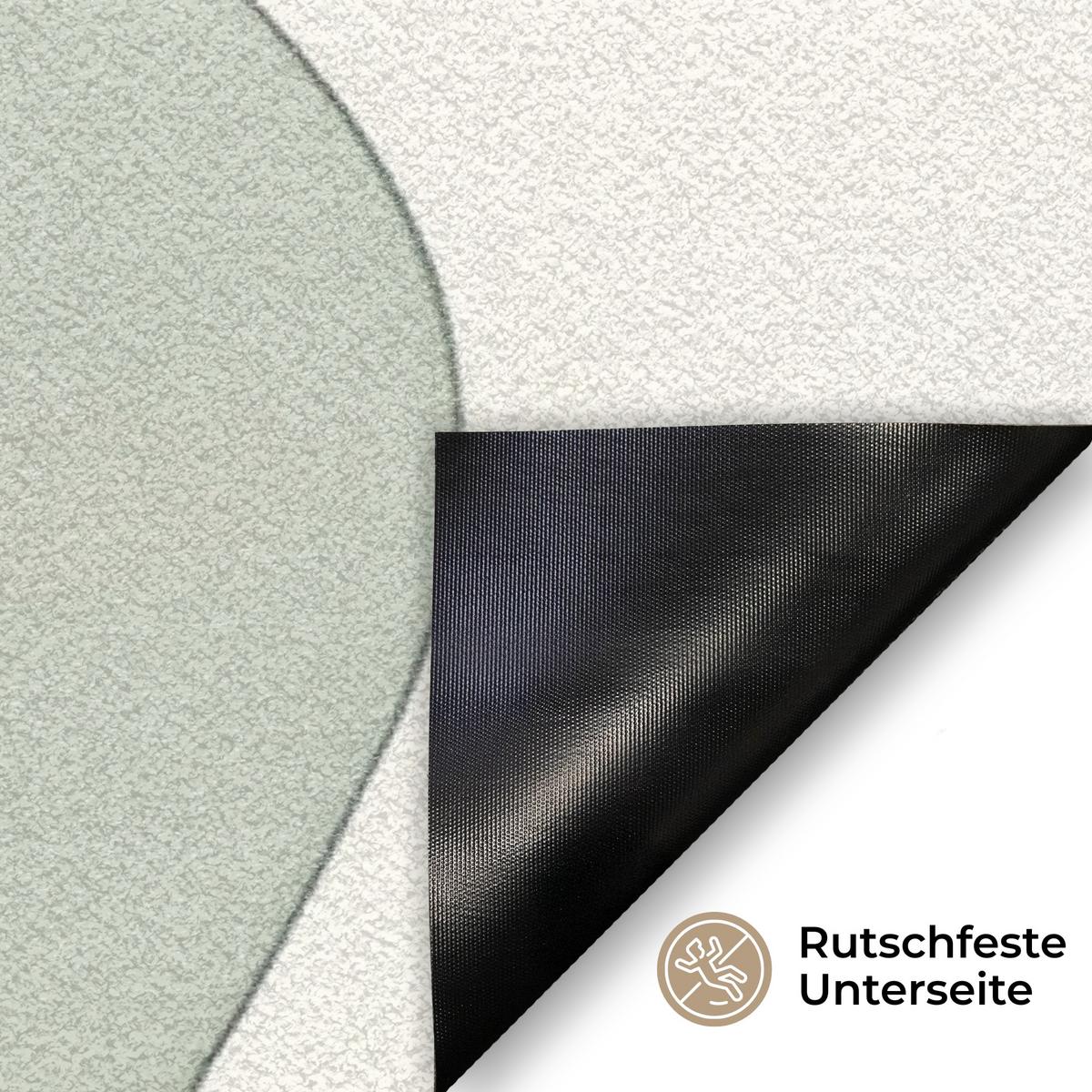 FUSSMATTE Japandi - Abstrakt - Grün Schmutzfangmatte 90x60 cm - Multicolor, Kunststoff (90/0.4cm) - MuchoWow