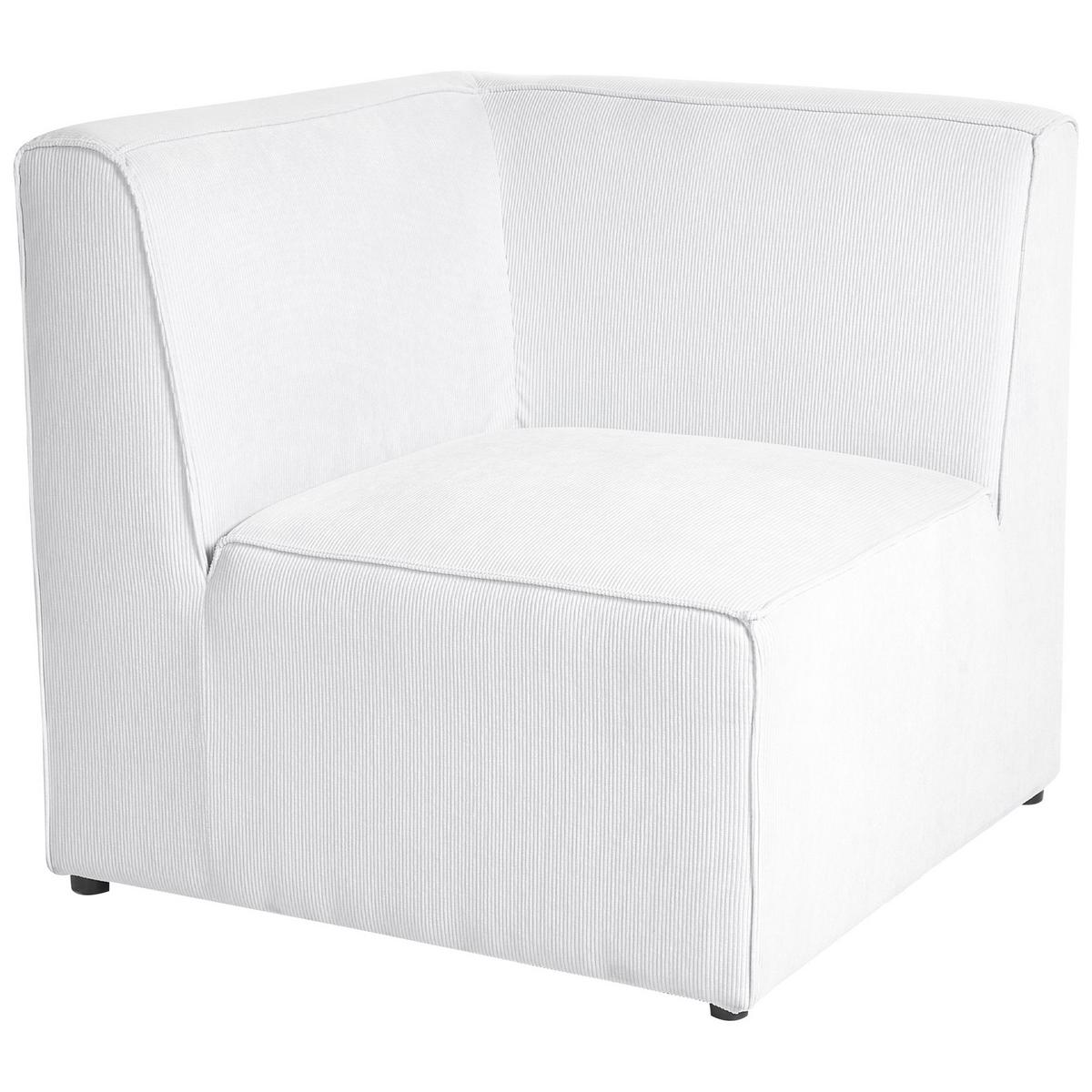 2-SITZER-SOFA Cord cremeweiß Lemvig - Weiß, Textil (166/78/83cm) - Beliani