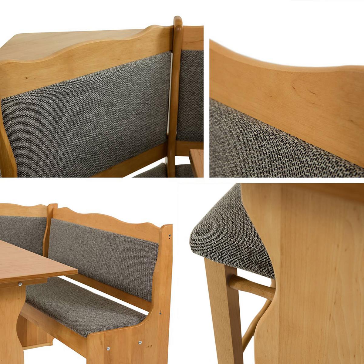ECKBANKGRUPPE Mini - Hellbraun/Beige, Holz (145/87/105cm) - MIRJAN24