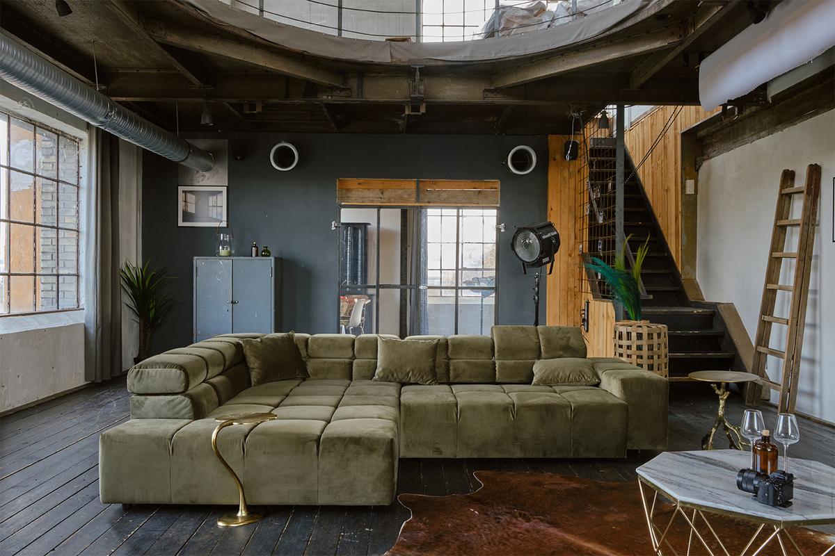 ECKSOFA MIT MOTORISCHEM SITZVORZUG NEVADA Hellgrün Velvet Relaxfunktion - Schwarz/Hellgrün, Textil (319/215cm) - KAWOLA