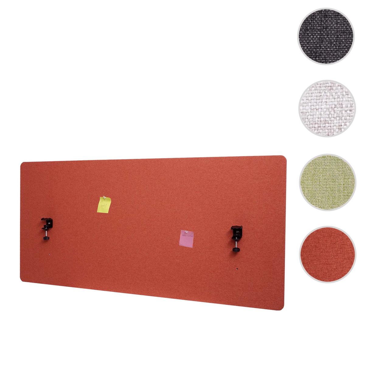 AKUSTIK-TISCHTRENNWAND Rotbraun - Rotbraun, Textil (140/60/2cm) - MCW