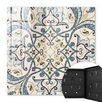 SCHLÜSSELBOX Schwarz 30x30 cm- Türöffnung nach rechts - Türkisfarbener Schmuck - Beige, Metall (30/30/5cm) - TULUP