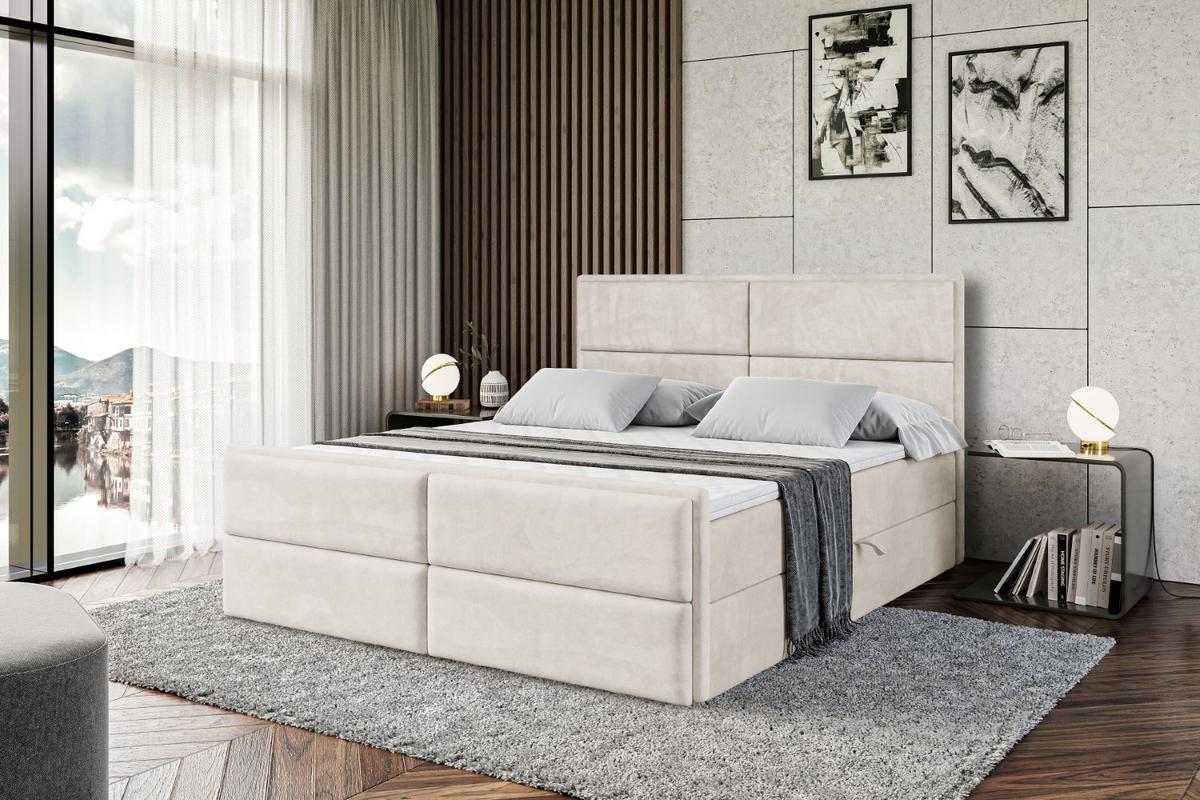 BOXBETT AURA-Z - 180 x 200 - H4 - Ecru - Ecru, Holzwerkstoff (180/200cm) - ALTDECOR