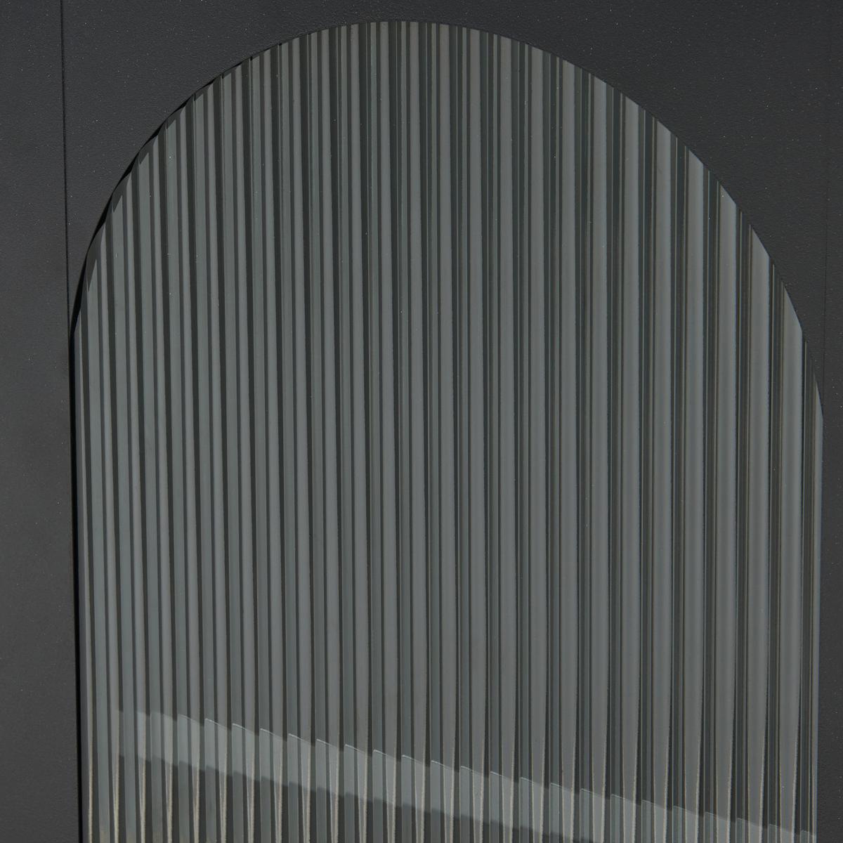 VITRINENSCHRANK Karlskrona - Schwarz, Glas/Metall (42.5/101.5/40cm) - [en.casa]
