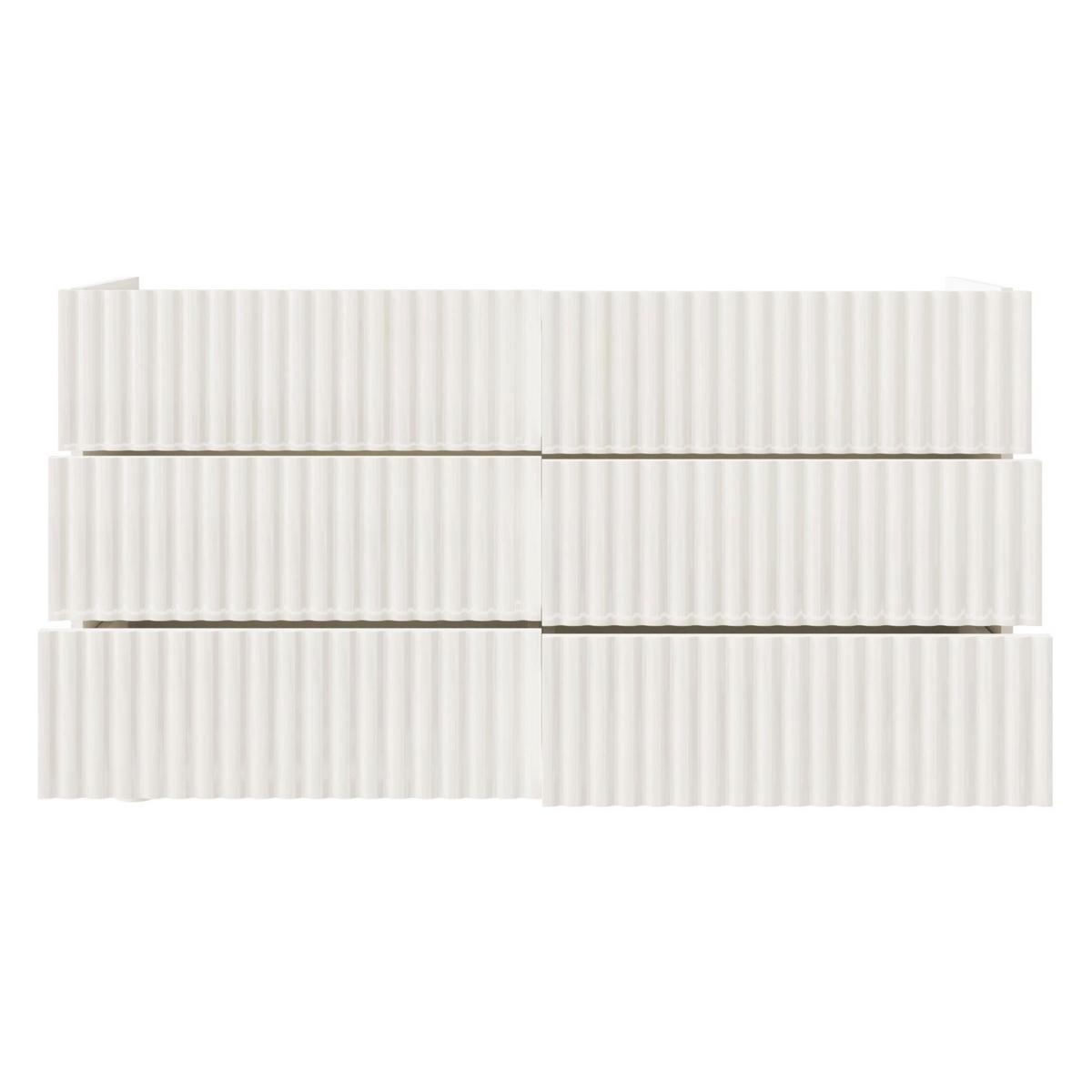 KOMMODE Fiorra Weiß Hochglanz, 147 cm - Weiß, Holzwerkstoff (144/84/38.8cm) - Selsey