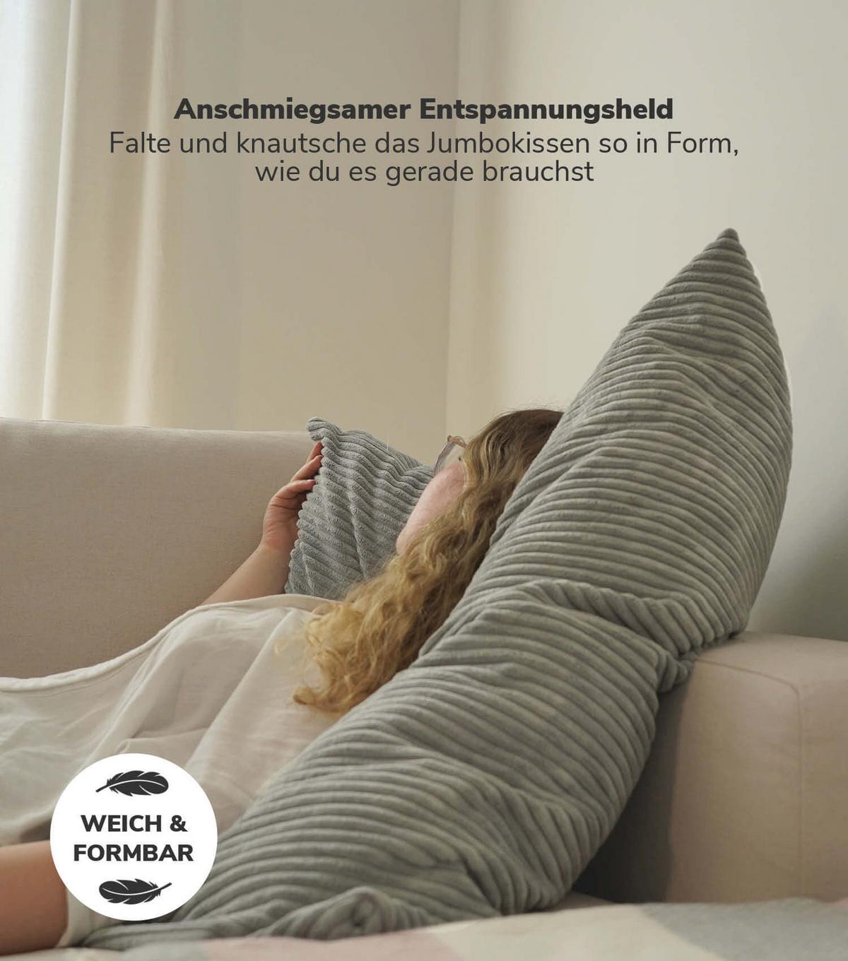 SOFAKISSEN Das Anschmiegsame - Grün, Textil (90/10cm) - Mokebo