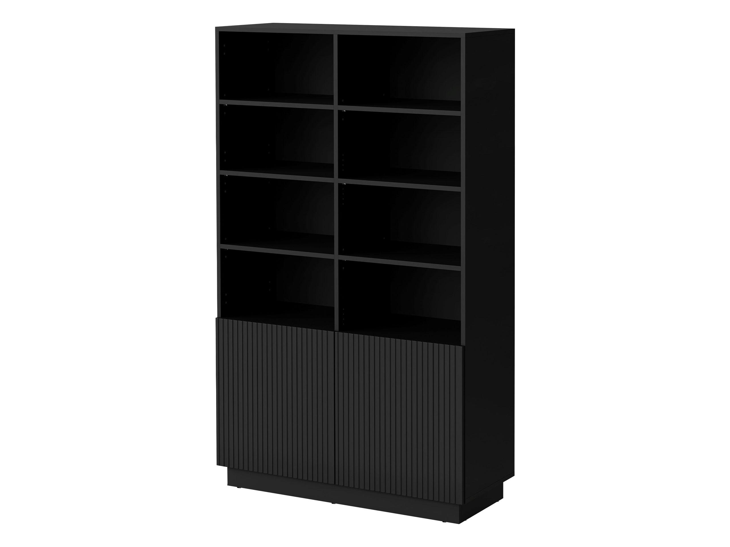 STANDREGAL Liverti 2D - Schwarz, Holzwerkstoff/Kunststoff (100/173/42cm) - MIRJAN24