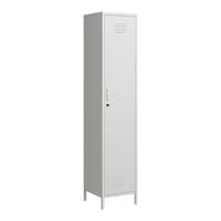 KLEIDERSCHRANK Seinäjoki - Weiß, Metall (38/180/38cm) - [en.casa]