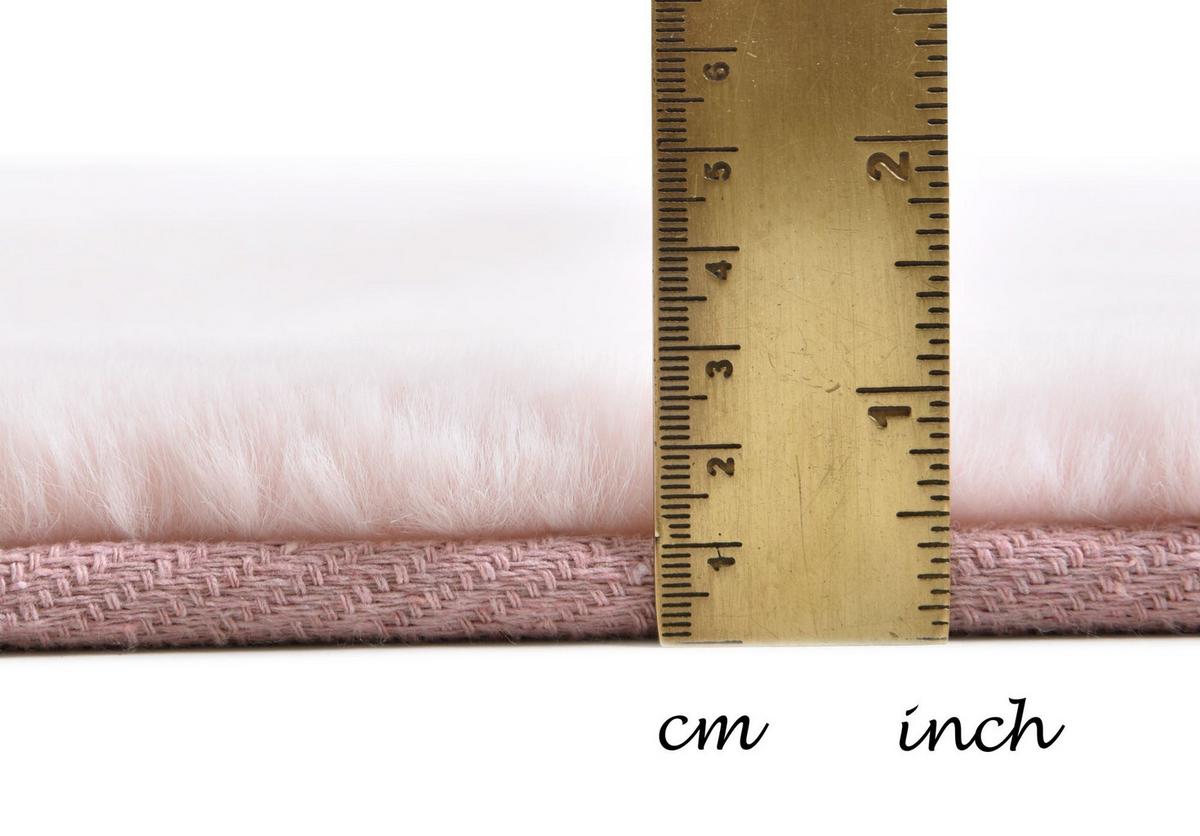KUNSTFELLTEPPICH Chiara 60x135 cm - Rosa, Textil (60/135cm) - Gino Falcone