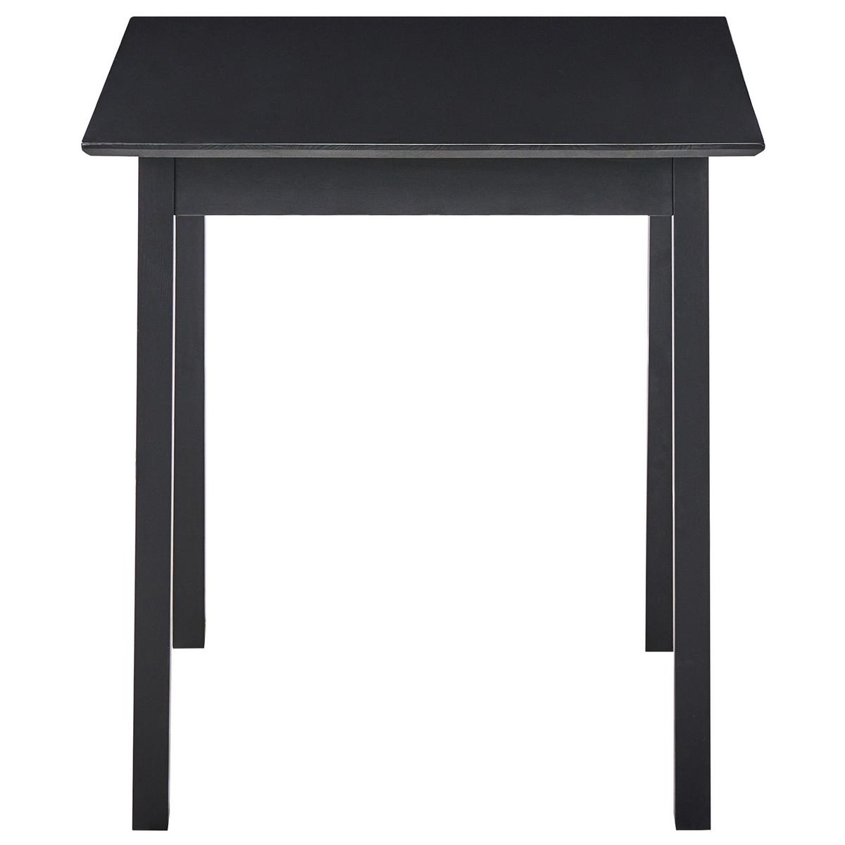 ESSTISCH Schwarz 75/75 cm Kiefernholz Veritas - Schwarz, Holz (75/75/76cm) - Beliani