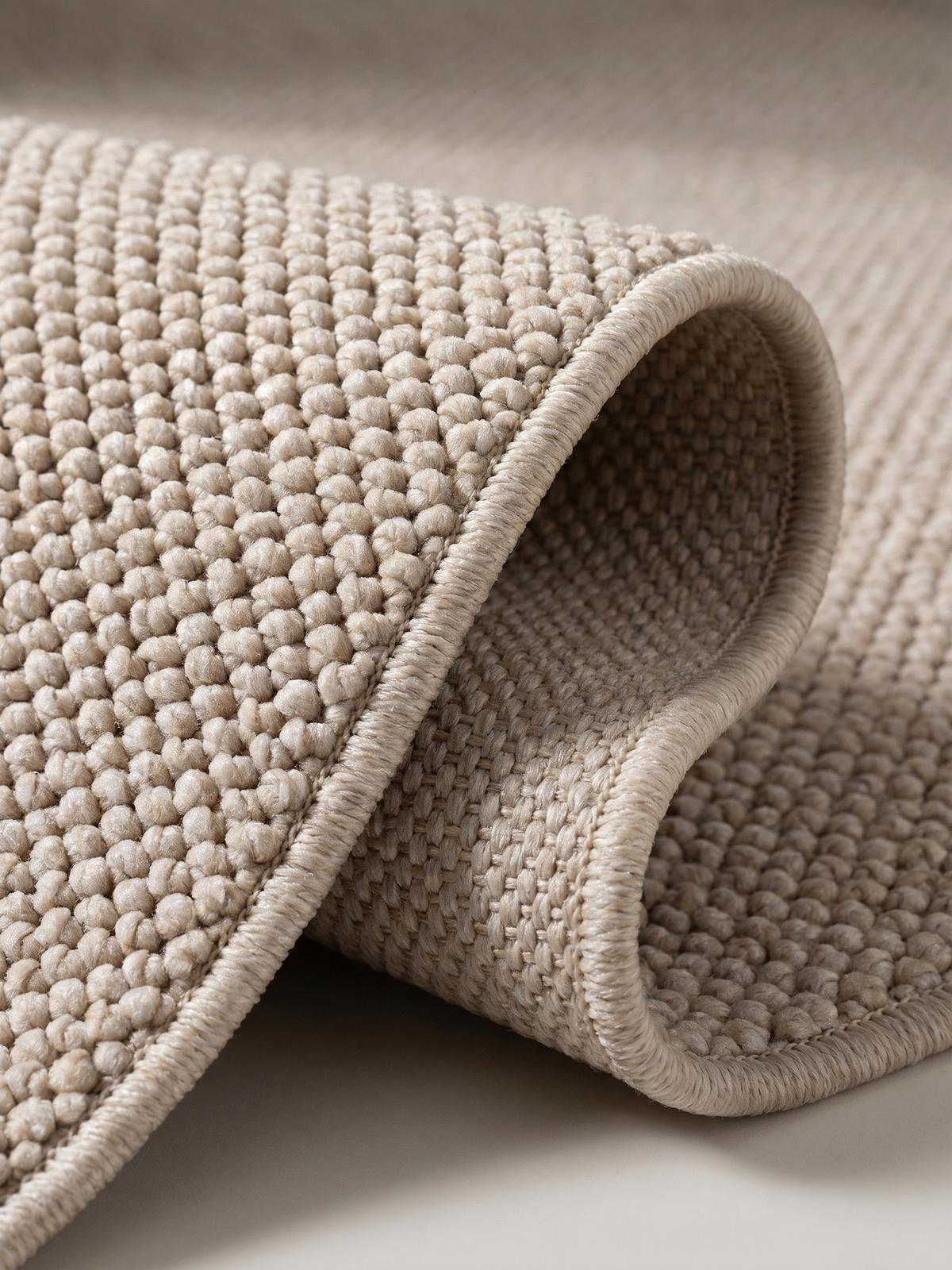 TEPPICH Flachgewebe LANGAU in Beige, meliert, Ø 200 cm - Beige, Textil (200/200cm) - KADIMA DESIGN
