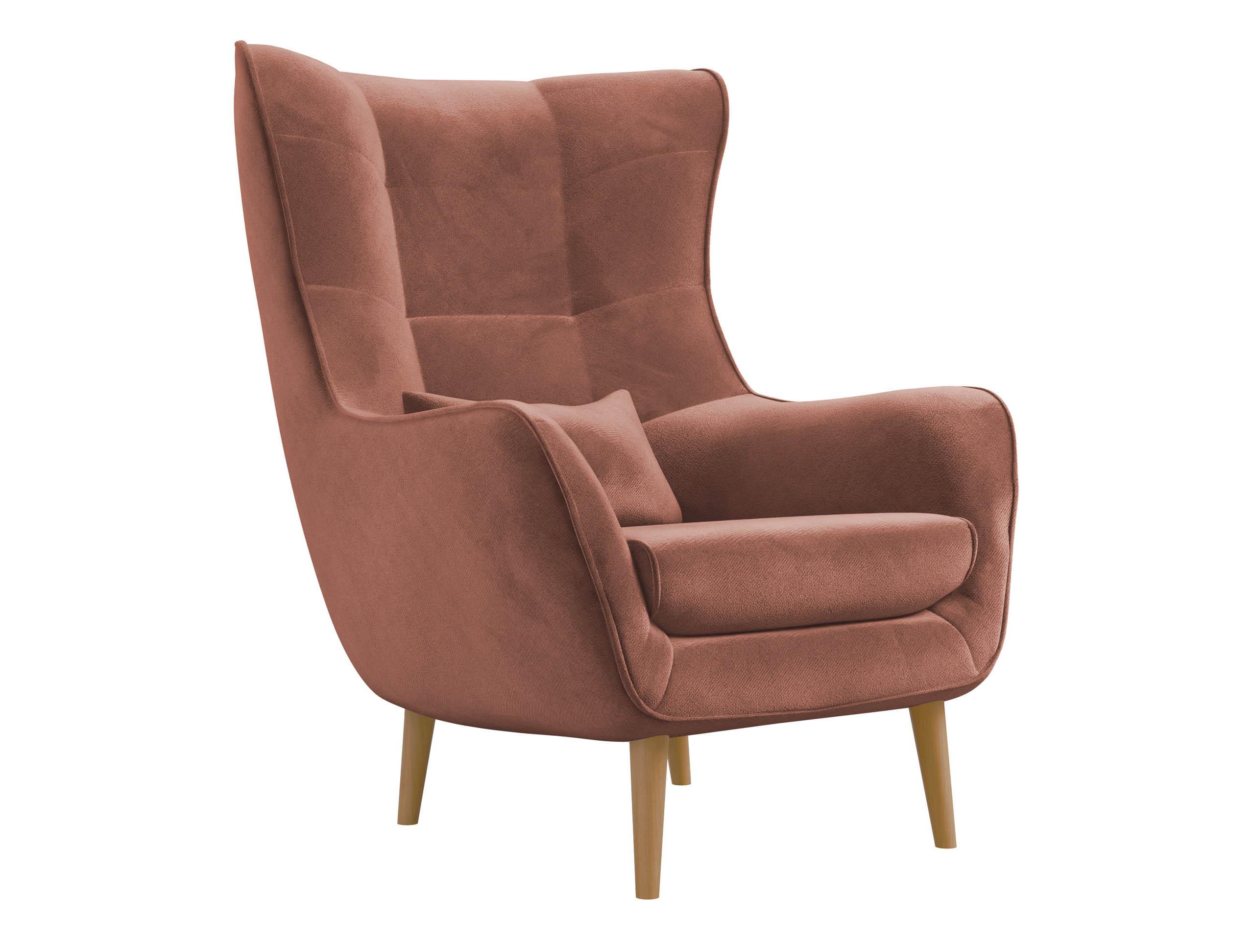 SESSEL Estjano - Beige/Rosa, Holz/Textil (80/106/95cm) - MIRJAN24