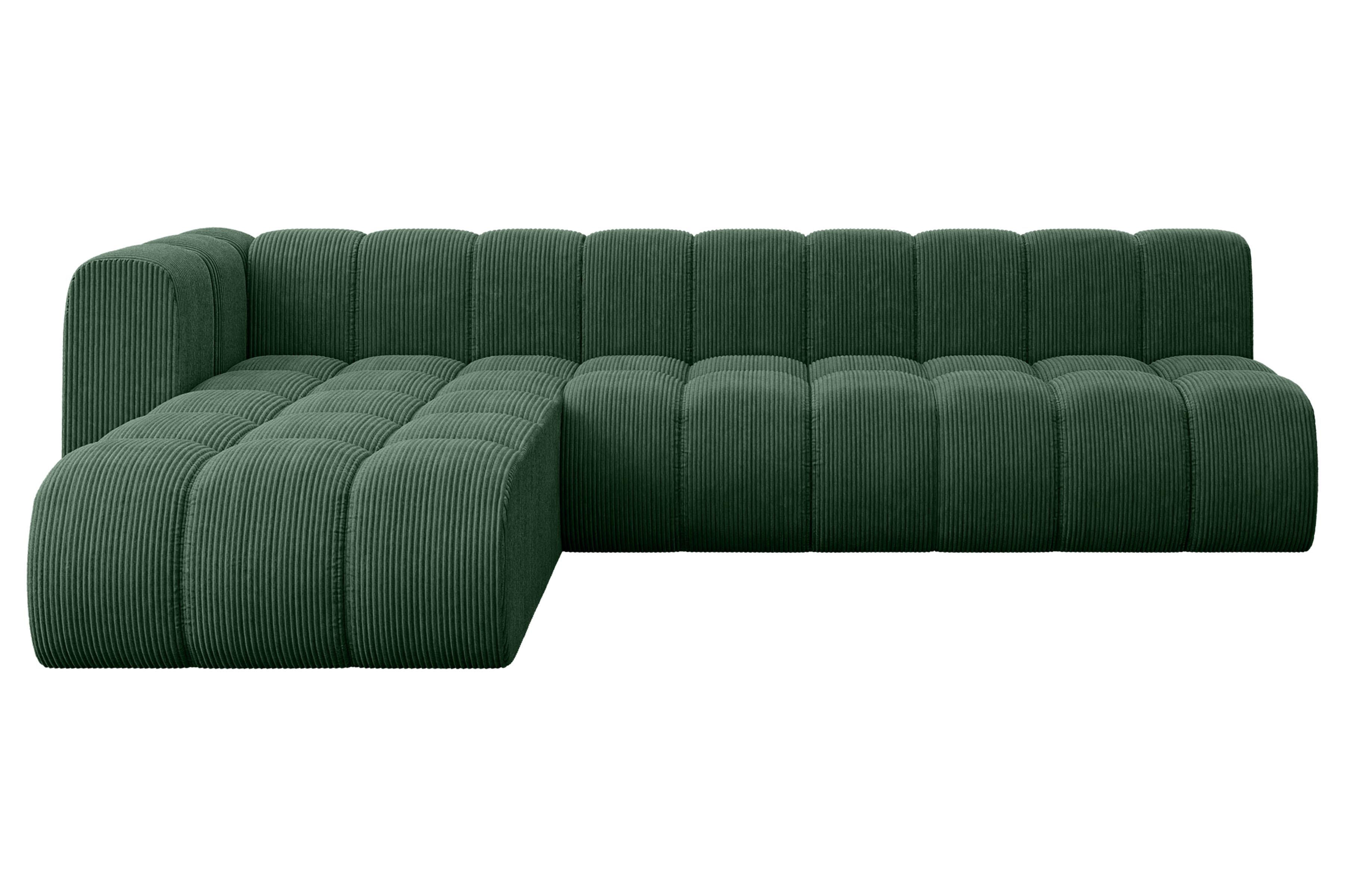 ECKSOFA modulares Sofa Darnel-L2 - 296x177x70 cm Grün - Grün, Holzwerkstoff/Textil (296/177cm) - ALTDECOR