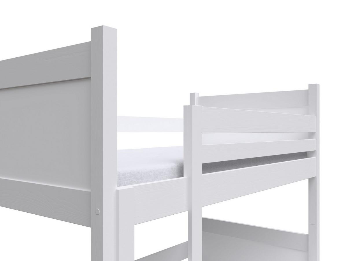 ETAGENBETT MIA mit Bettkasten 80x160 cm Weiß - Weiß, Holz (80/160cm) - MASSENO
