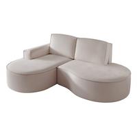 ECKSOFA Arlet In Stoff Riviera - Hellgrau, Holzwerkstoff/Textil (277/156cm) - Fun Möbel