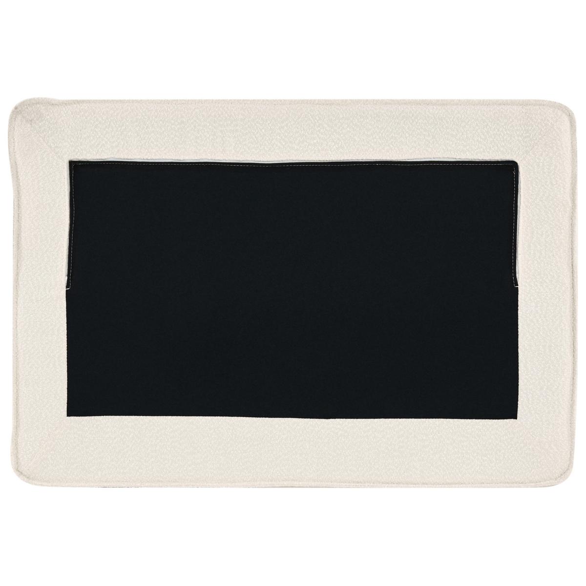 OTTOMANE Hellbeige Kolding - Beige/Schwarz, Textil (94/45/65cm) - Beliani