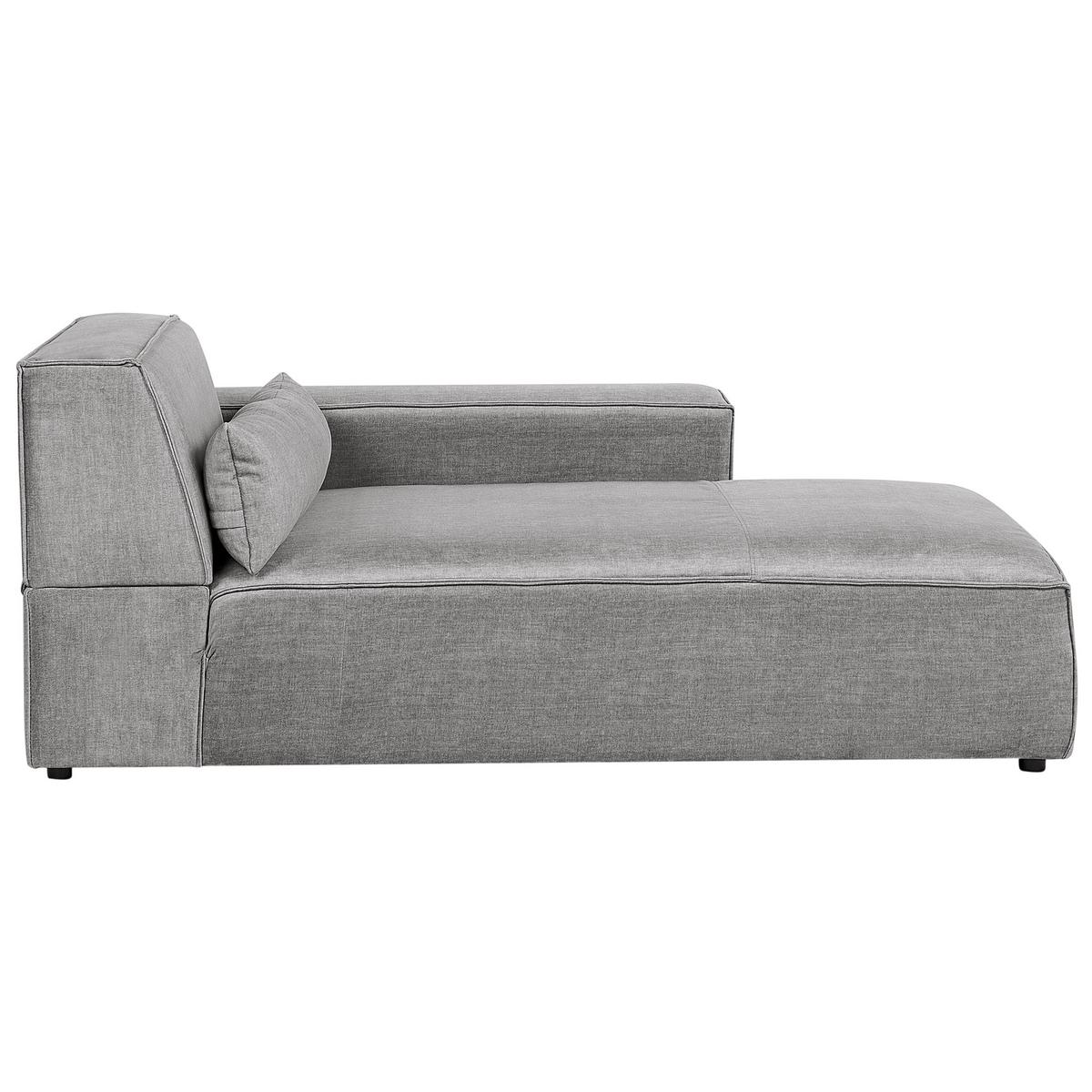 ECKSOFA Modul 4-Sitzer linksseitig Grau Stoff Hellnar - Dunkelgrau, Textil (176/364cm) - Beliani