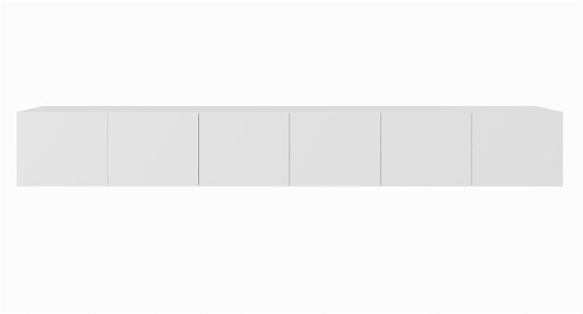 LOWBOARD MIVO 300/41/40 cm, Hängender TV-Schrank Weiß - Weiß, Holzwerkstoff (300/41/40cm) - MASSENO