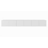 LOWBOARD MIVO 300/41/40 cm, Hängender TV-Schrank Weiß - Weiß, Holzwerkstoff (300/41/40cm) - MASSENO