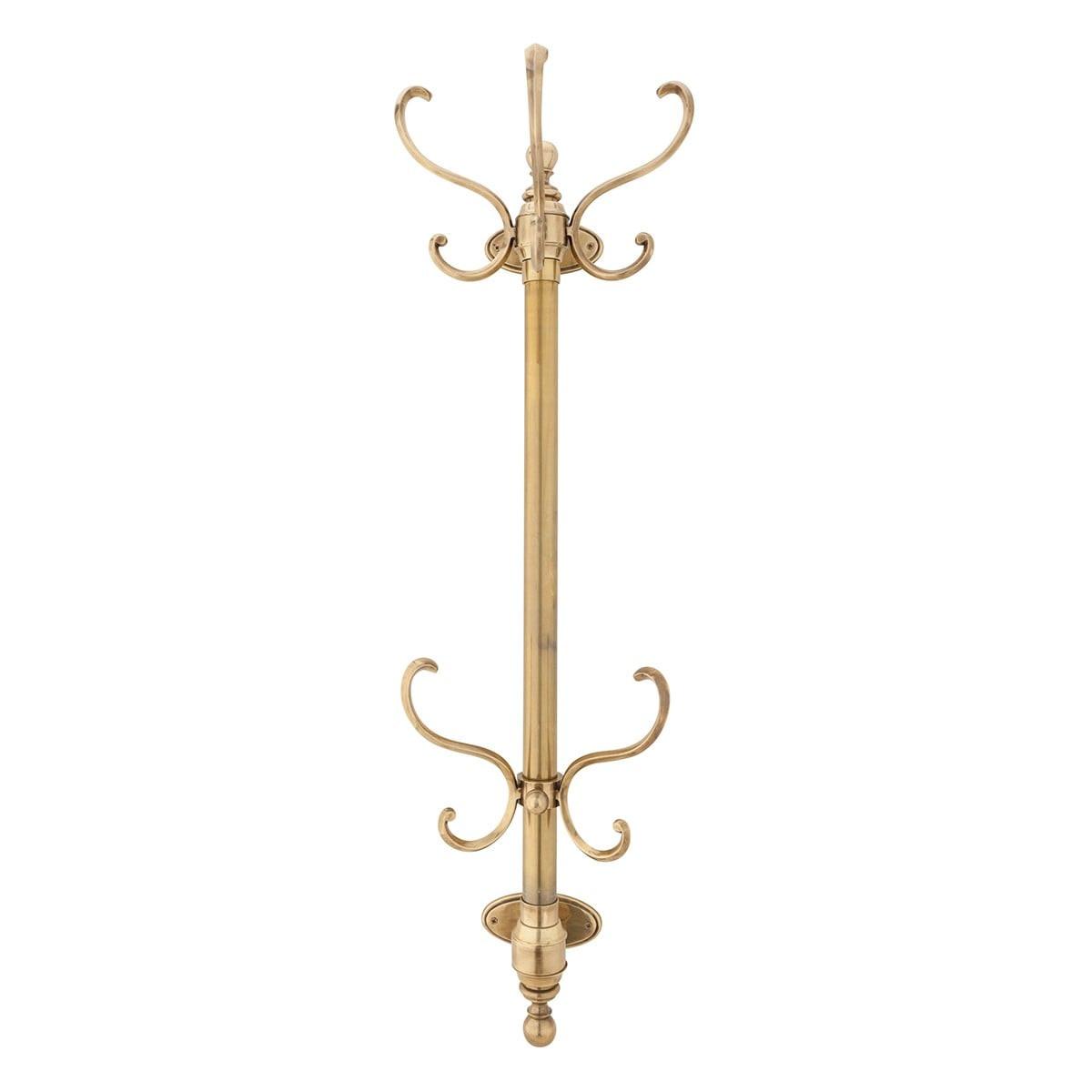 KLEIDERHAKEN mit 8 Messinghaken - 45/18/139 cm - Goldfarben, Metall (18/139/112cm) - Signature