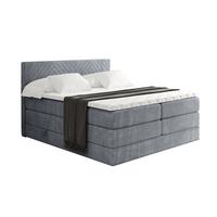 BOXSPRINGBETT mit Matratze H3|H4 und Lattenrost - VEXA KING-120x200 - Grau Casablanca - Grau, Holzwerkstoff (120/200cm) - ALTDECOR