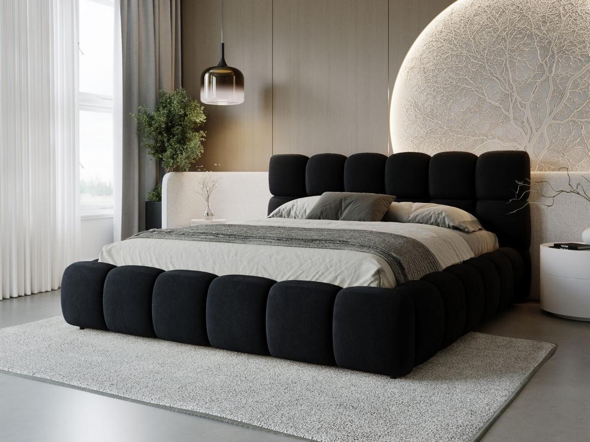 POLSTERBETT Modo 180x200 Schwarz - Schwarz, Textil (180/200cm) - Graingold