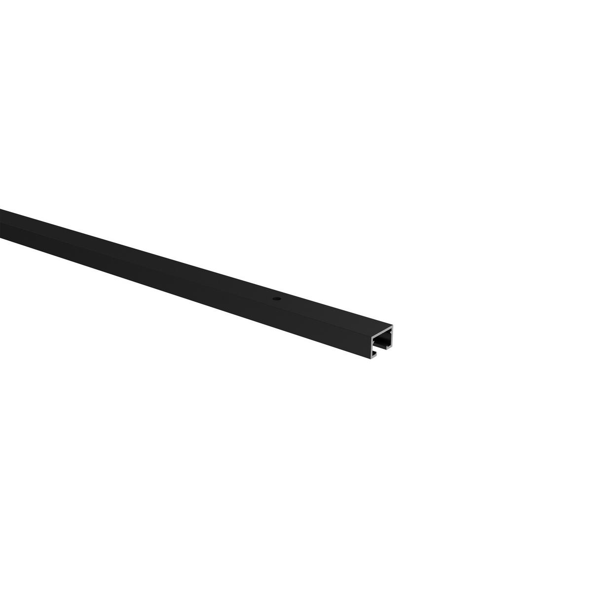 GARDINENSCHIENE / OBJEKTSCHIENE Primax 120 cm, 1-läufig Schwarz - Schwarz, Metall (120.4/0.9/1.4cm) - INTERDECO