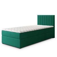 BOXBETT BRESEL 100 100x200 cm mit Matratze und Topper, H2+H3 - Grün - Grün, Holz (100/200cm) - MASSENO