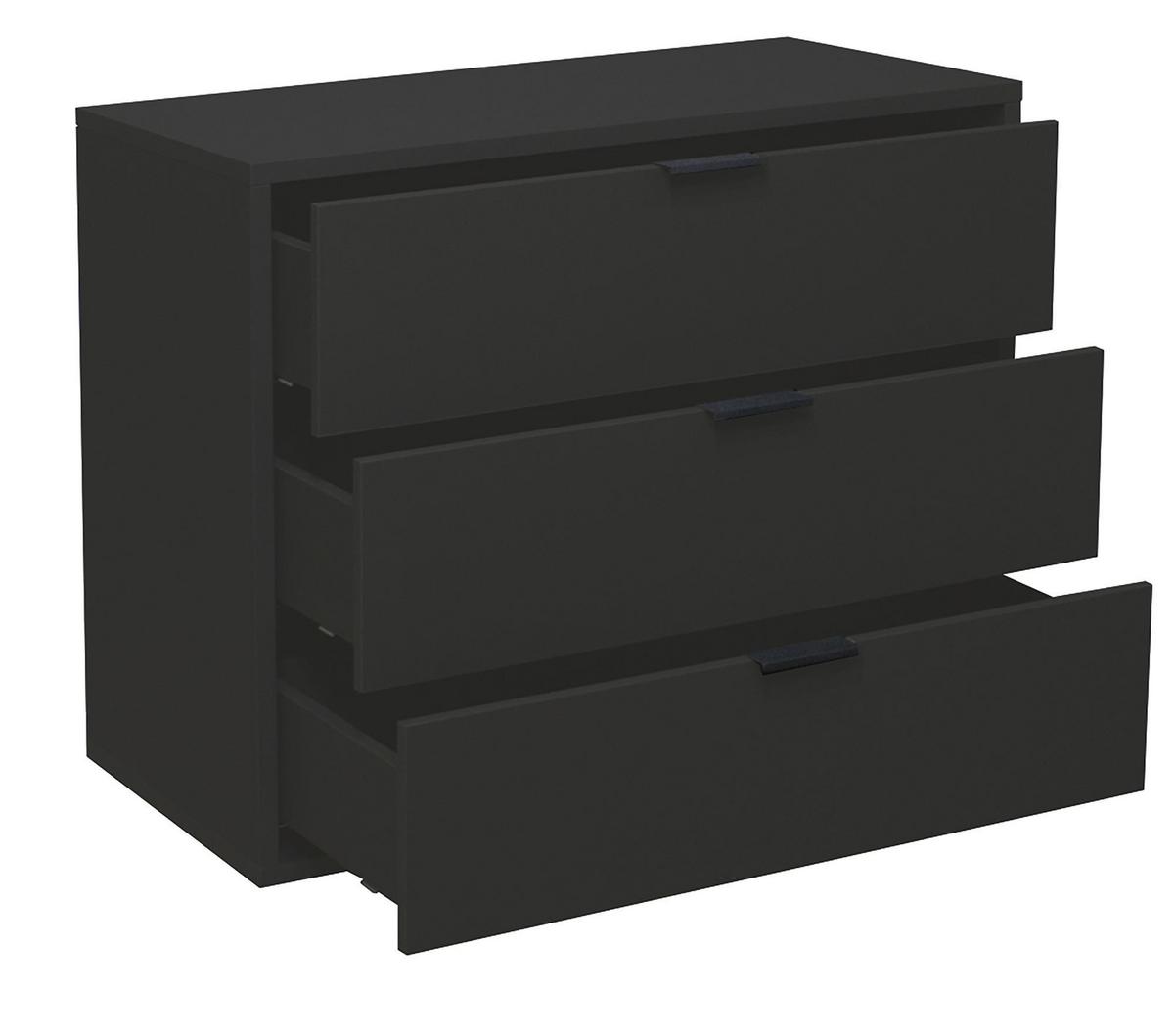KOMMODE Erna 81x45x67 Anthrazit matt Lack - Anthrazit, Holzwerkstoff (81/67/45cm) - 58aufmkessel