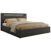 POLSTERBETT GOLD 5 CLASSIC 160/200 - Grau Kunstleder - Multipocket-Matratze - Grau, Textil (160/200cm) - MKS