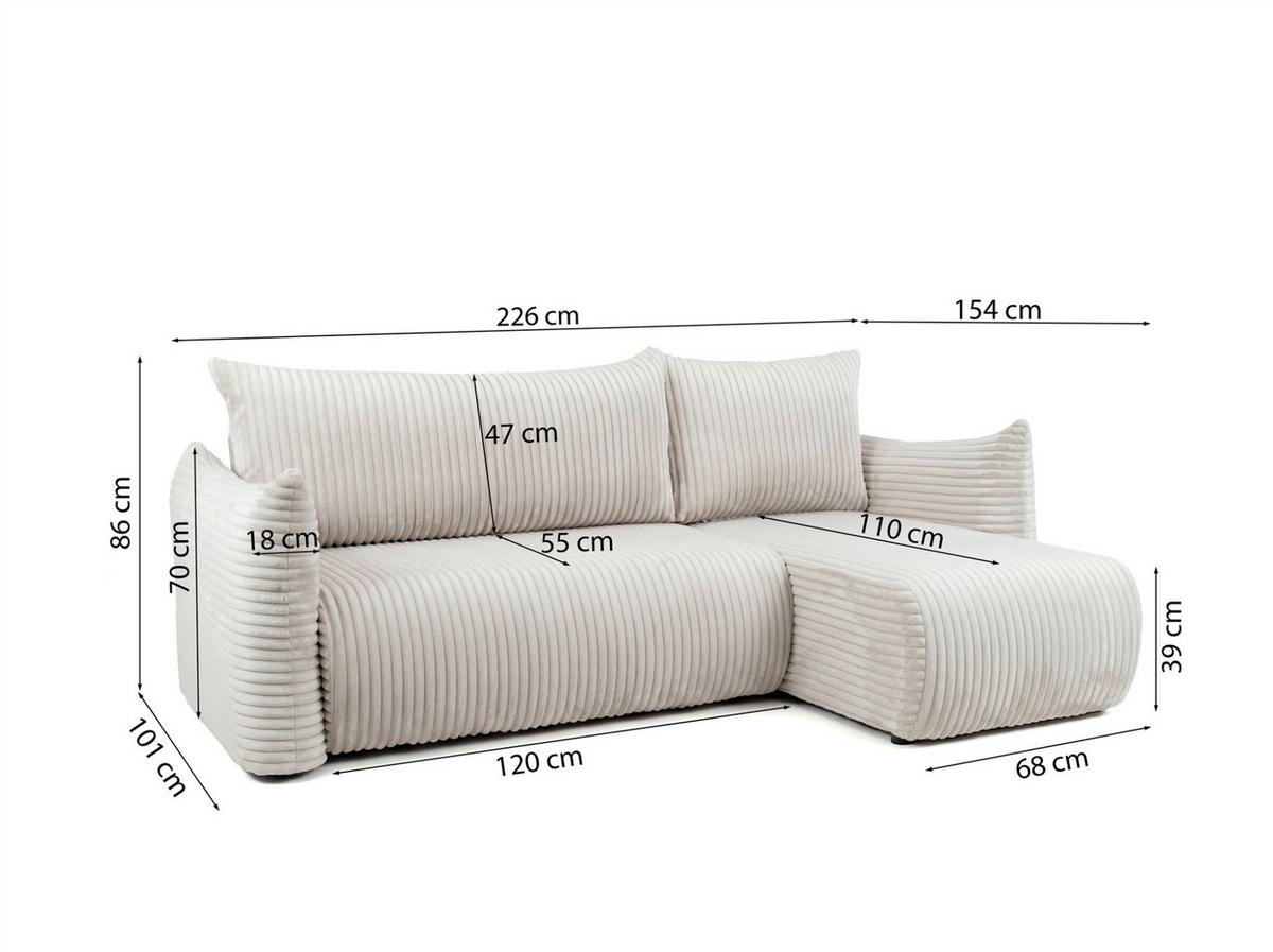 ECKSOFA Mailand Xs Mit Schlaffunktion - Olivgrün, Holzwerkstoff/Textil (154/226cm) - Fun Möbel