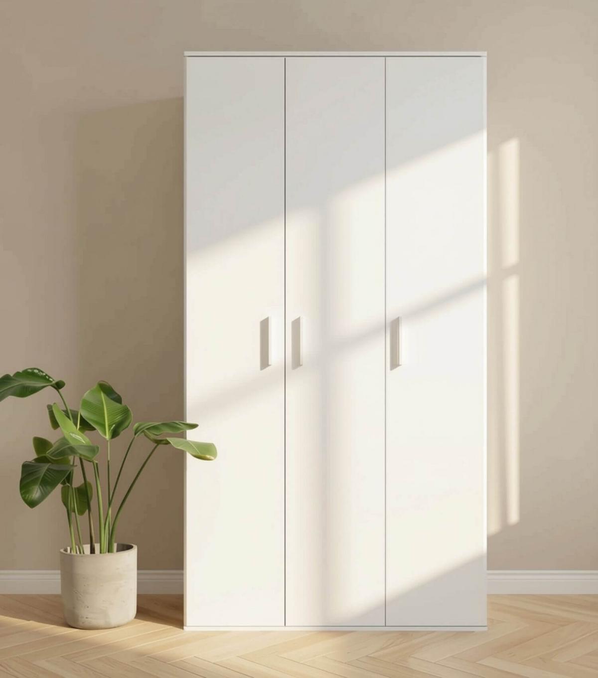 MEHRZWECKSCHRANK Trio - Weiß, Holzwerkstoff (89/180/34.5cm) - Mokebo