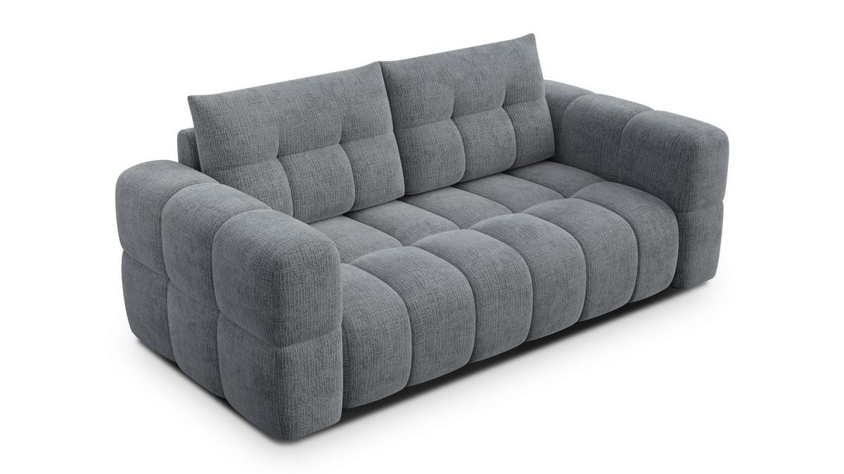 SOFA CLOUDI 2,5-Sitzer, dunkelgrau - Dunkelgrau/Schwarz, Holz/Textil (211/89/104cm) - Wozimo