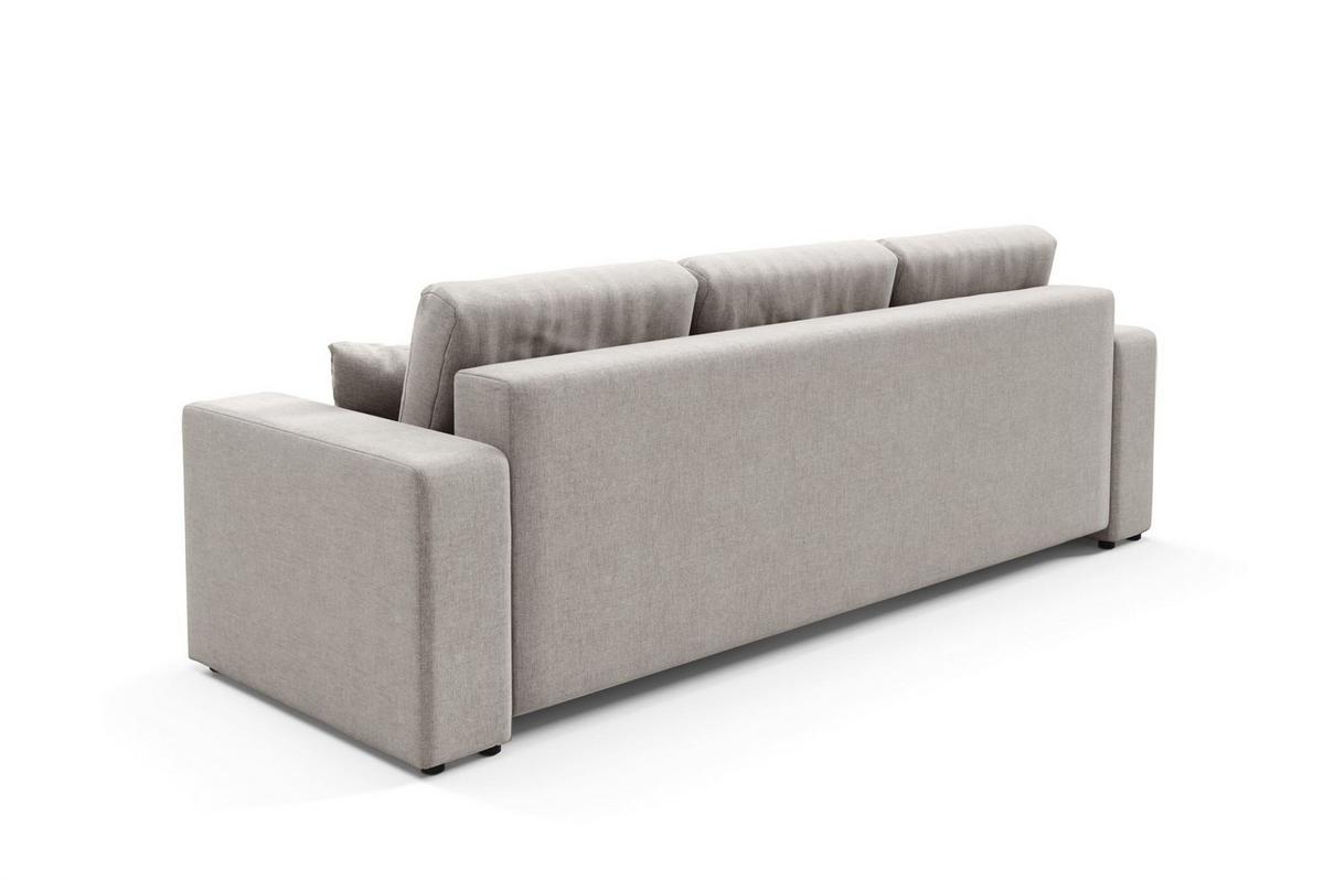 SCHLAFSOFA Augusto - Hellgrau, Holzwerkstoff/Textil (244/82/102cm) - Fun Möbel