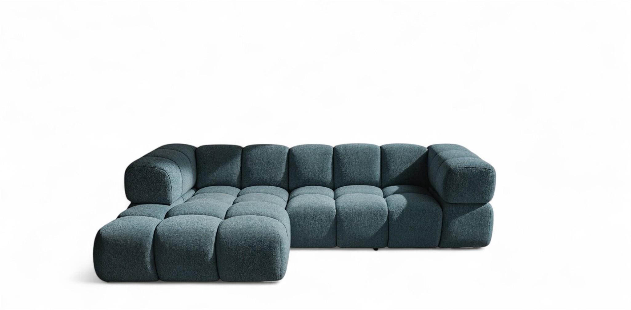 ECKSOFA Blanche In Puente - Türkis, Holzwerkstoff/Textil (280/150cm) - Fun Möbel