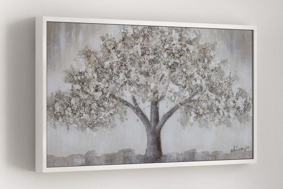 ACRYLBILD HANDGEMALT 120/60 cm - Grau, Holz/Textil (120/60cm) - KUNSTLOFT