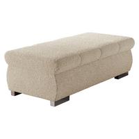 POLSTERHOCKER Bangkok Groß - Silberfarben/Creme, Holz/Kunststoff (120/39/60cm) - MIRJAN24