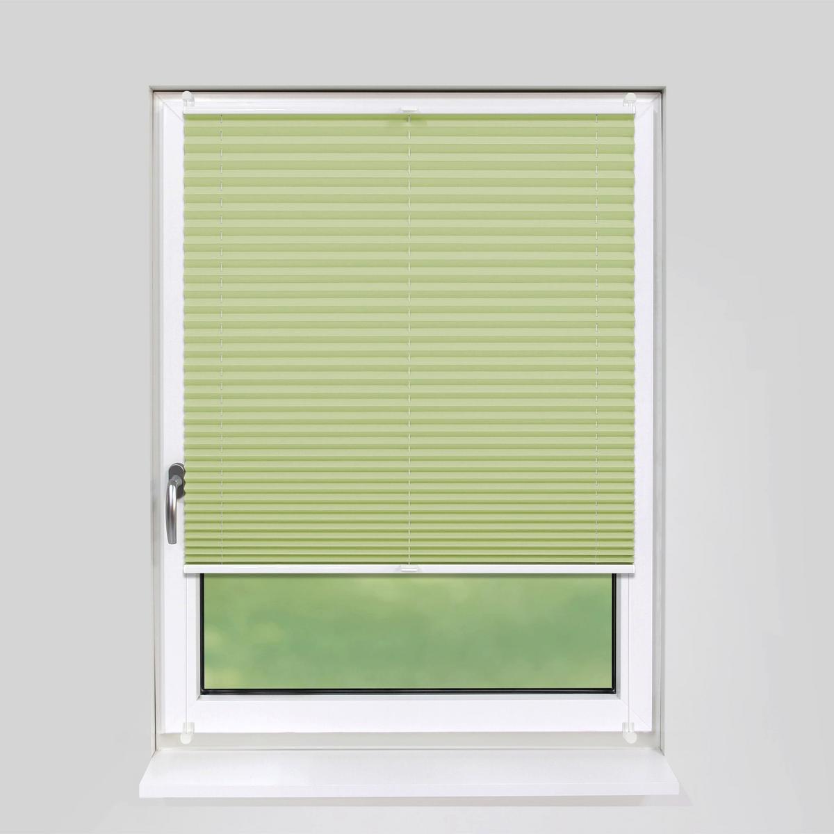 PLISSEE Basic 65 x 150cm Klemmfix ohne Bohren - Hellgrün, Textil (65/150cm) - Deco-Raum