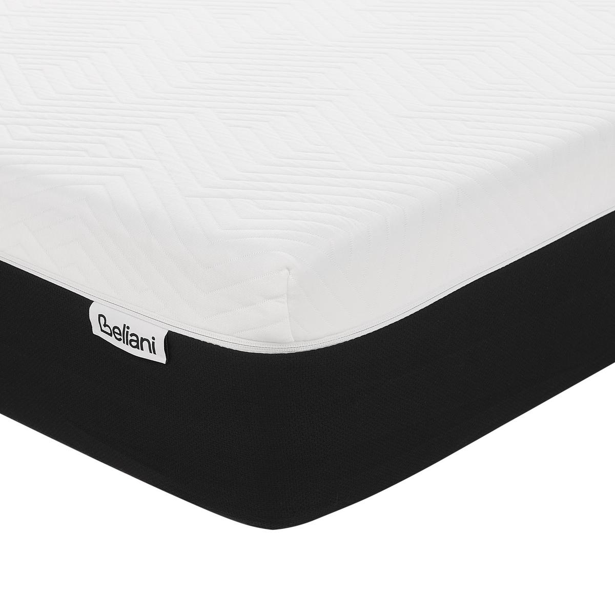 GEL-MEMORY-SCHAUMMATRATZE H2/3 Mittel 180/200 cm Spongy - Weiß, Textil (180/200cm) - Beliani
