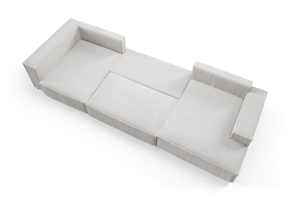 WOHNLANDSCHAFT Corunia - Grün, Holzwerkstoff/Textil (398/70/148cm) - Fun Möbel