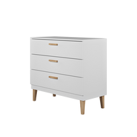 KOMMODE KUBI Weiß Weiß 100/90/47 - Weiß, Holzwerkstoff (100/90/47cm) - RAUMHIRSCH FURNITURE