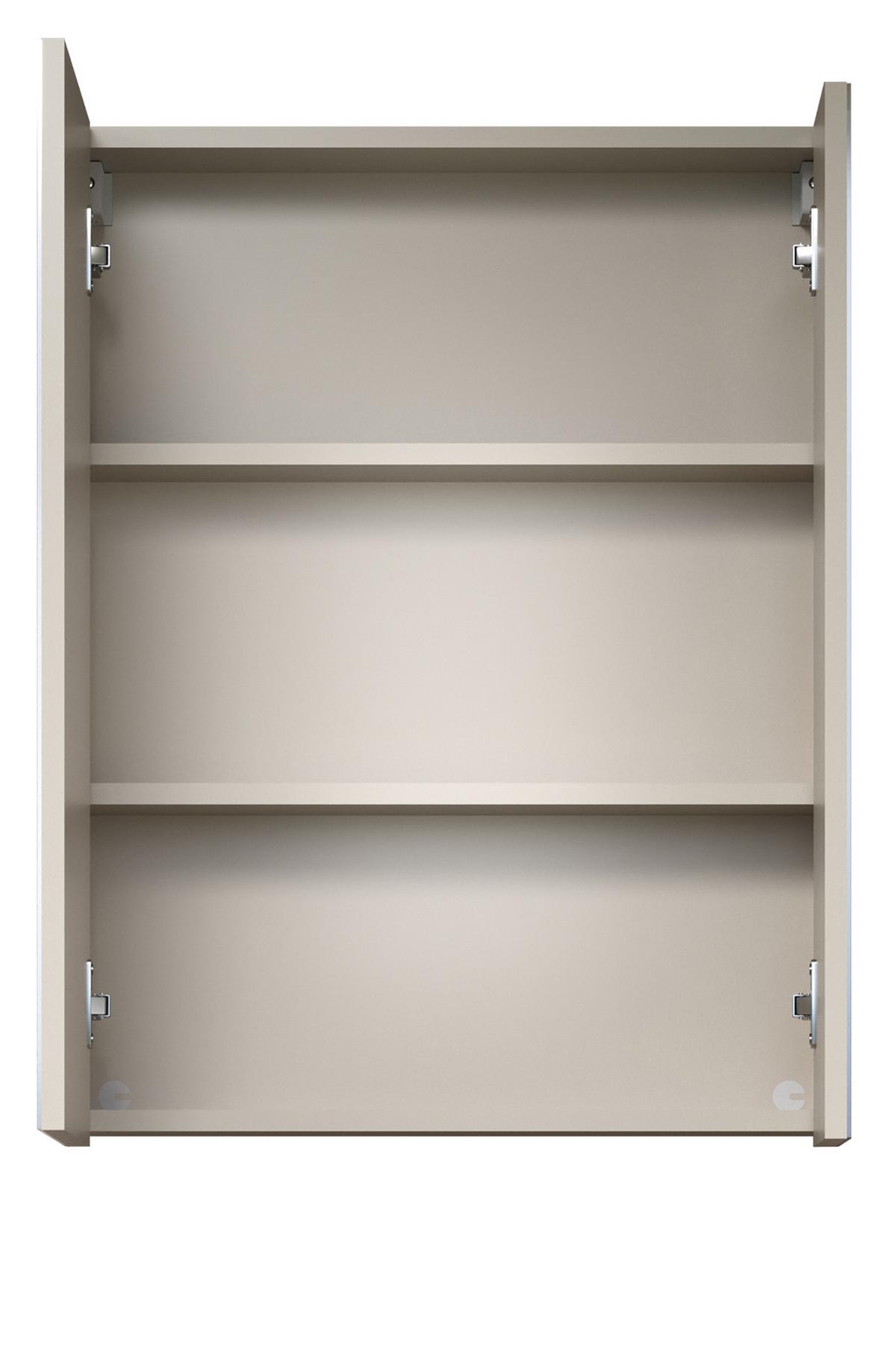SPIEGELSCHRANK Kaschmir 60 x 77 cm, Badschrank 2-türig - Kaschmir/Silberfarben, Glas/Holzwerkstoff (60/77/17cm) - Top.Furn