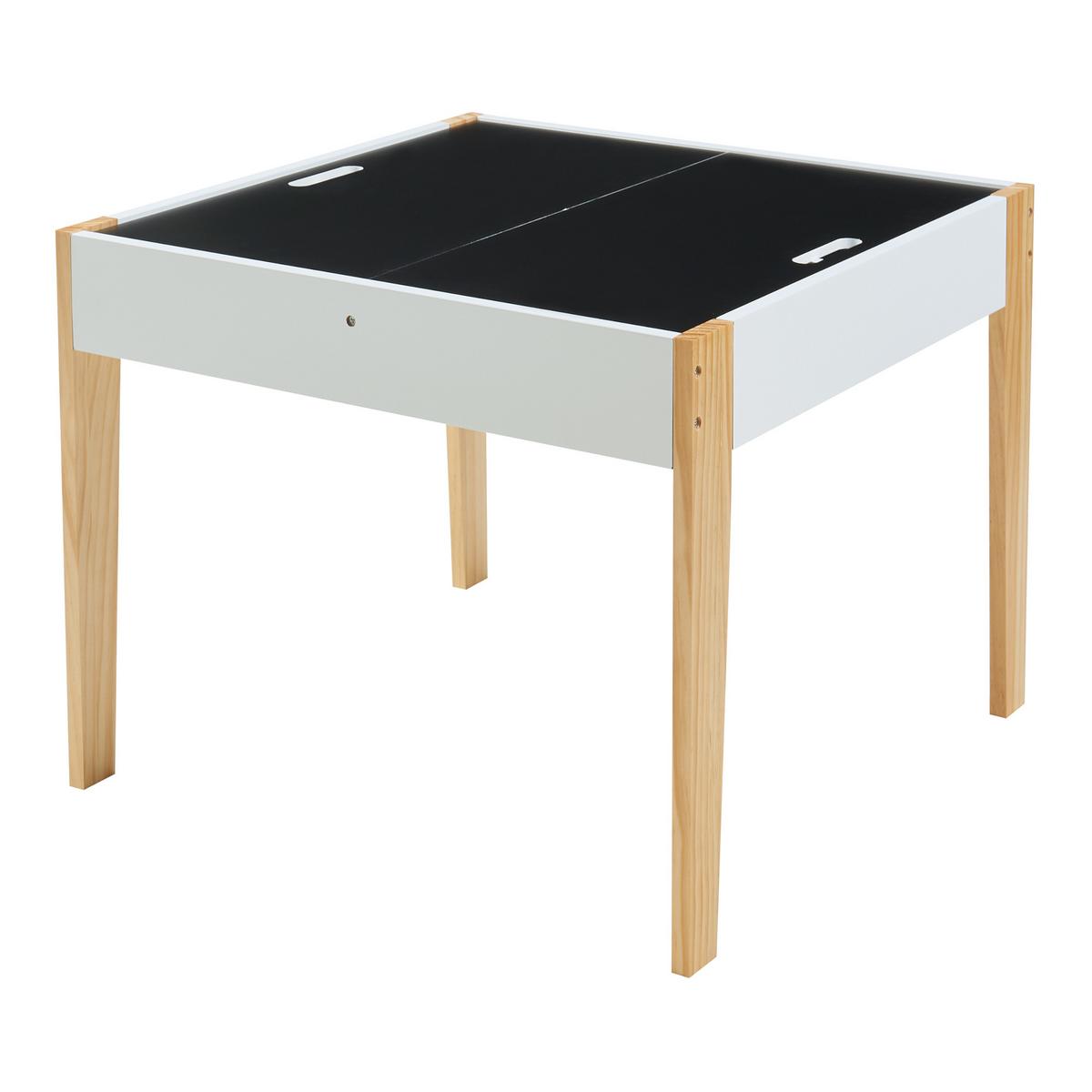 KINDERSITZGRUPPE Smedjebacken - Naturfarben/Weiß, Holz/Holzwerkstoff (62/49.5/62cm) - [en.casa]