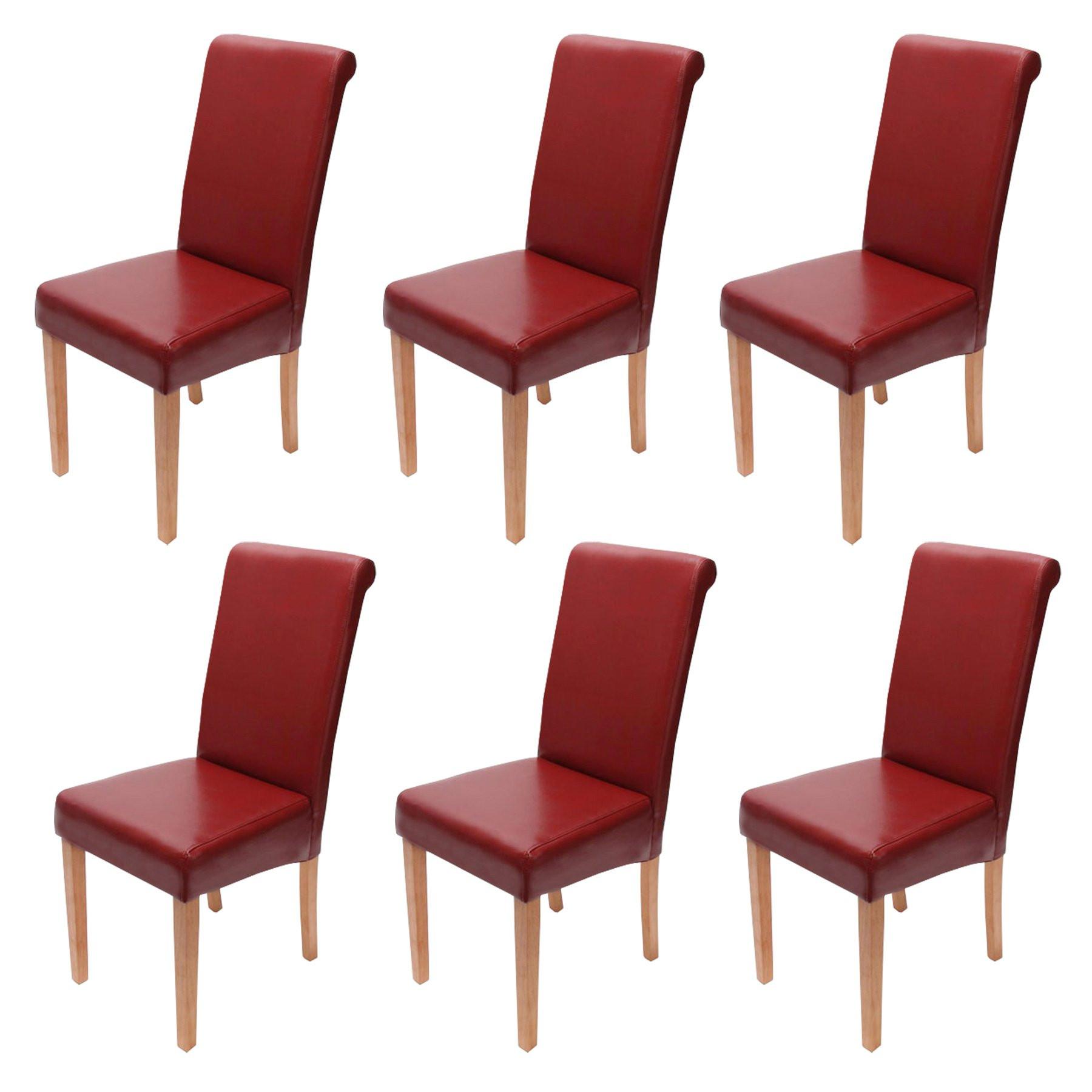 ESSZIMMERSTUHL Rot 6er-Set - Rot, Holz (41/99/60cm) - MCW