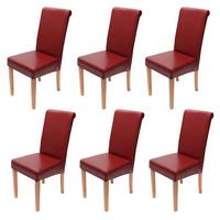 ESSZIMMERSTUHL Rot 6er-Set - Rot, Holz (41/99/60cm) - MCW