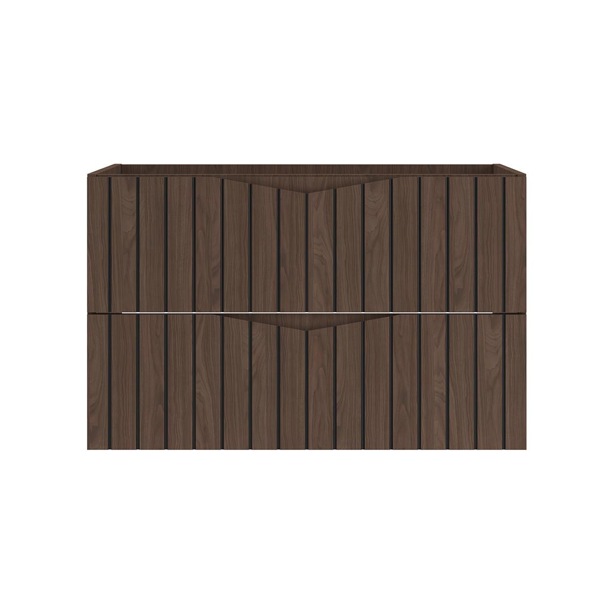 WASCHTISCHUNTERSCHRANK 80cm Siena Holz und Schwarz - Schwarz, Holzwerkstoff (80/50/45.8cm) - Petits-meubles