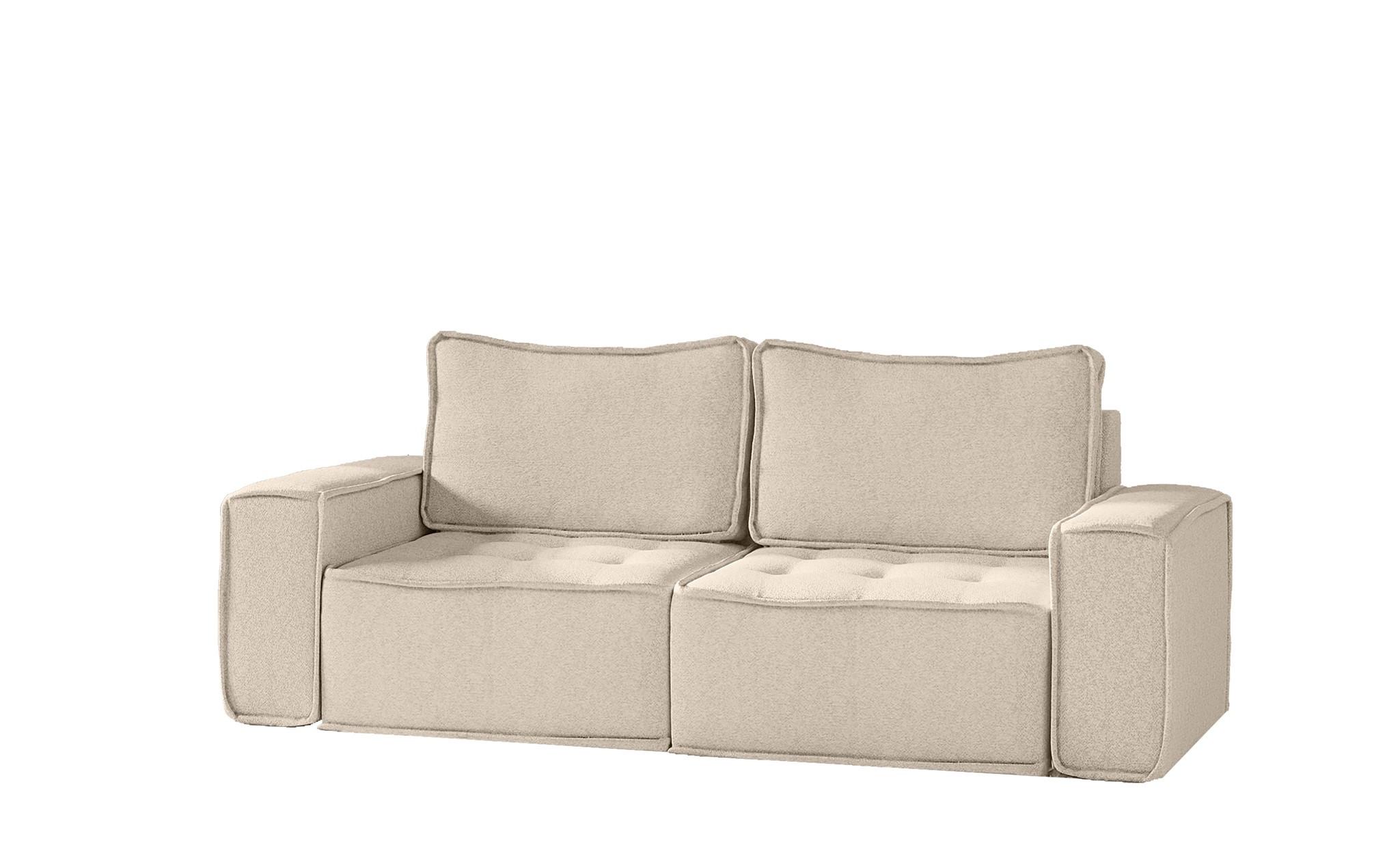 SOFA Sande In Raven - Creme, Holzwerkstoff/Textil (212/85/90cm) - Fun Möbel