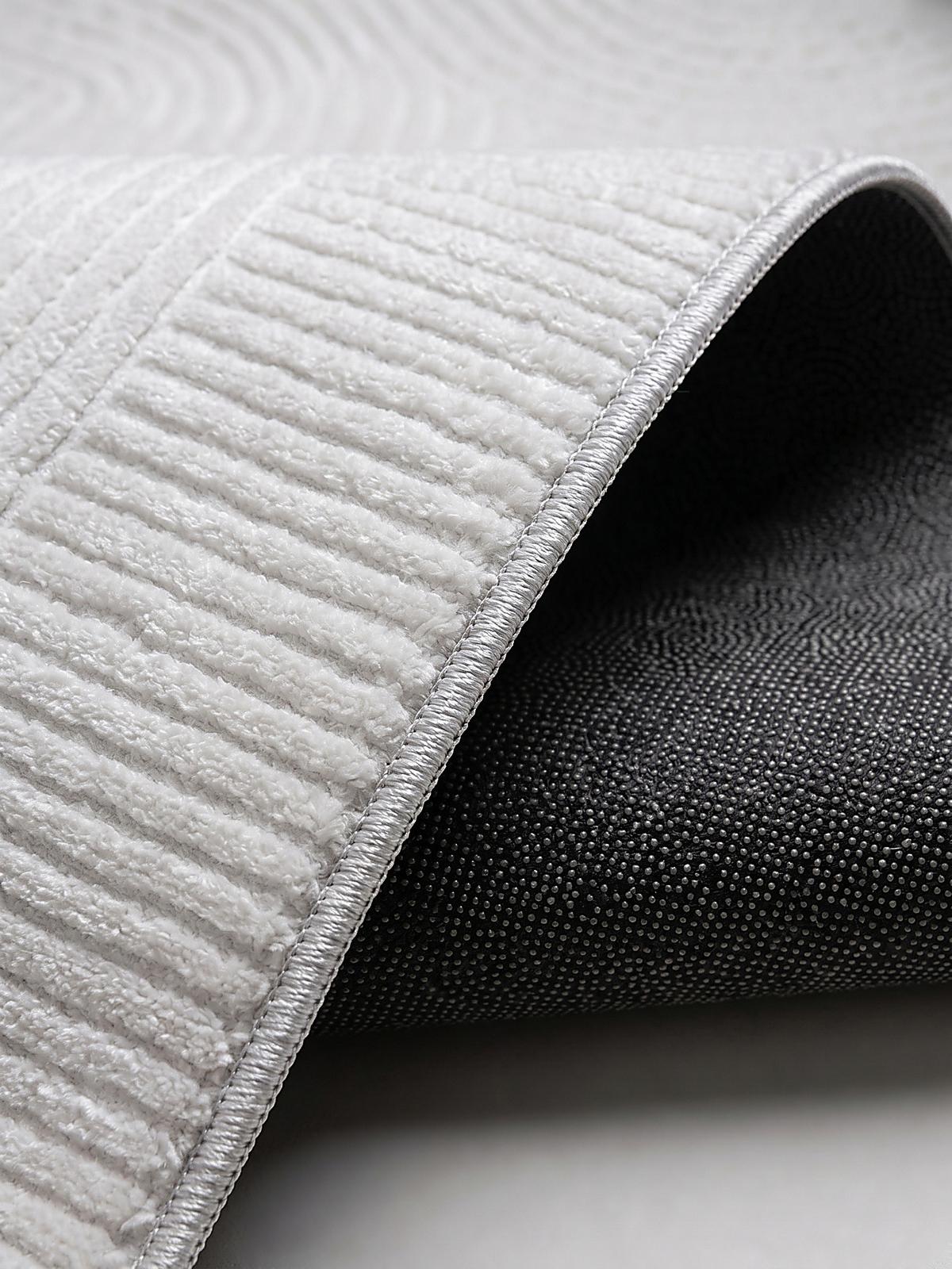 KURZFLORTEPPICH Antirutsch Geometrisch DALAR Polypropylen Weiß 140 x 200 cm - Weiß, Textil (140/200cm) - KADIMA DESIGN